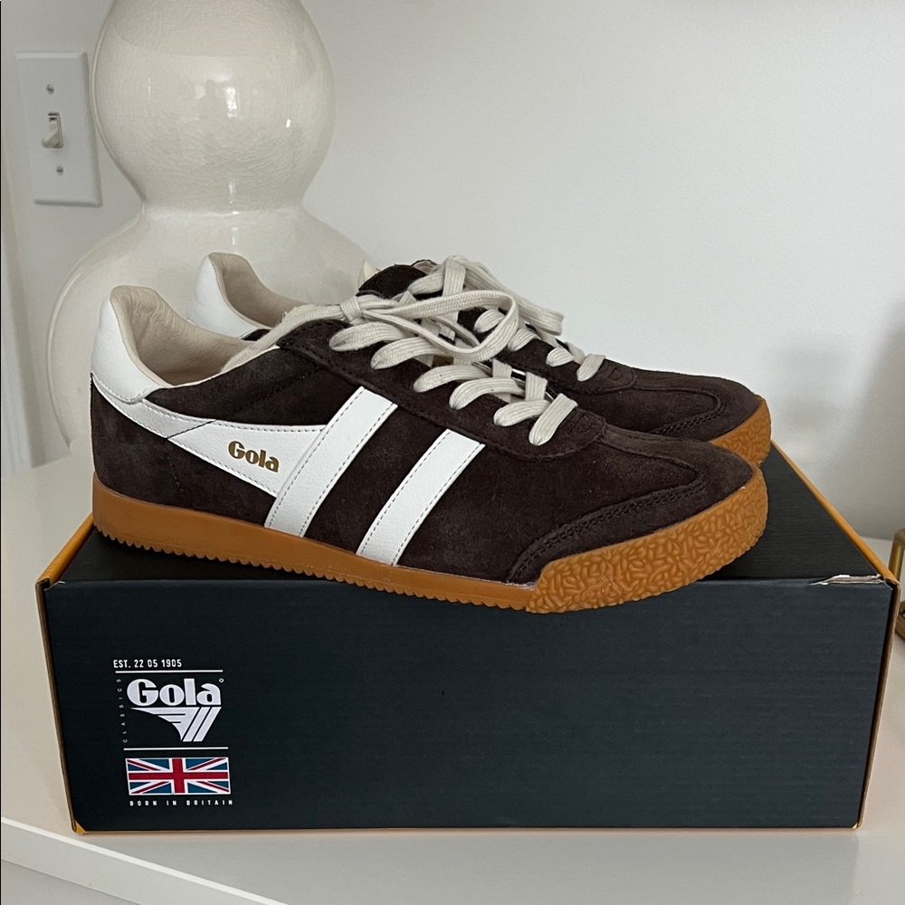 Gola Women’s Dark Brown and White Sneakers